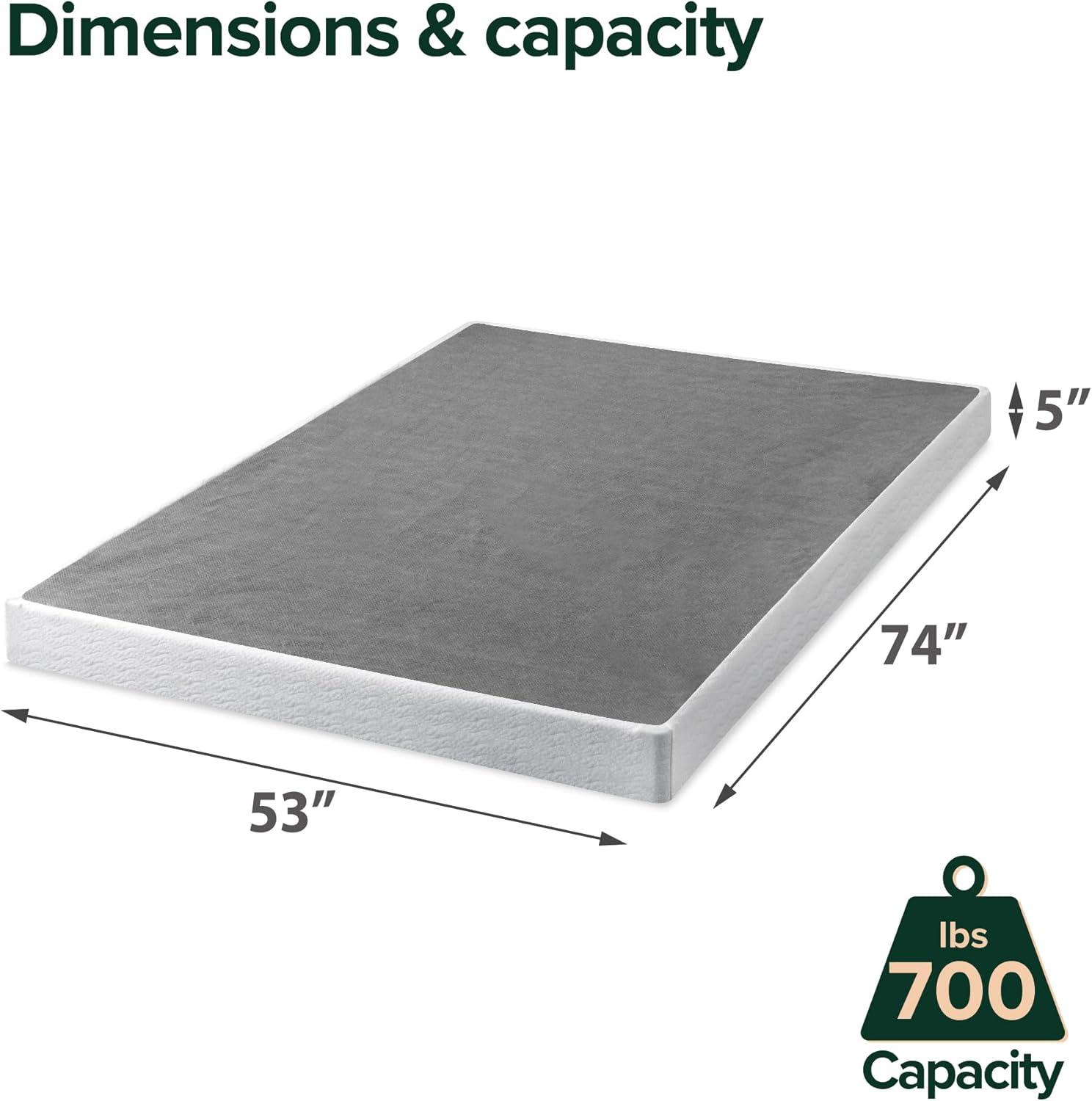 imageZINUS 5 Inch Metal Smart Box Spring Mattress Foundation Strong Metal Frame Easy Assembly QueenNewupgraded with quick assembly