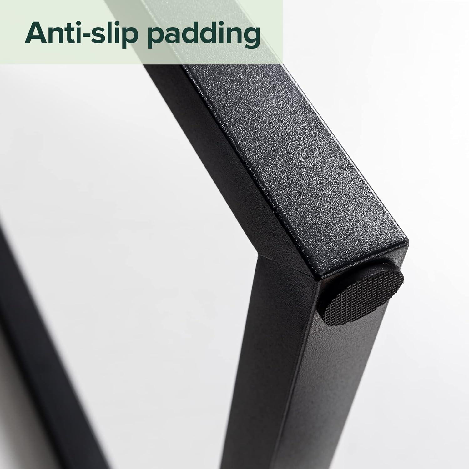 imageZINUS Jennifer 47 Inch Black Frame Desk Computer Workstation Office Desk Easy Assembly BrownDeep Espresso