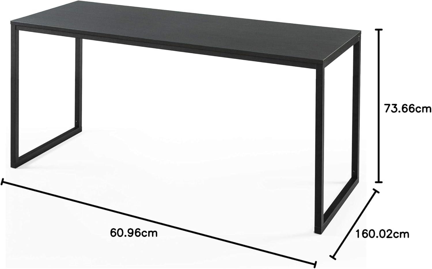 imageZINUS Jennifer 47 Inch Black Frame Desk Computer Workstation Office Desk Easy Assembly BrownDeep Espresso