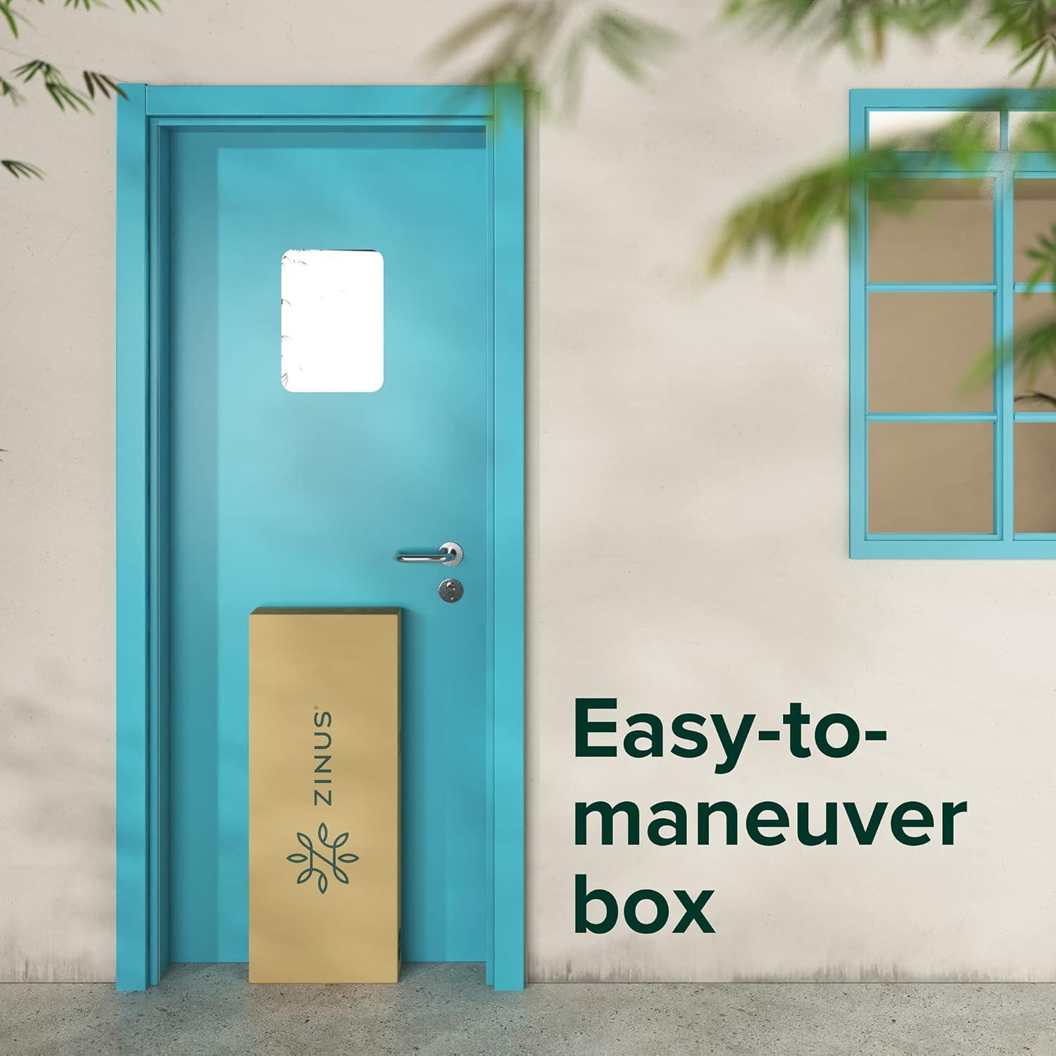 imageZINUS Leah Bamboo Platform Bed Frame with Headboard No Box Spring Needed Wood Slat Support Easy Assembly QueenTwin