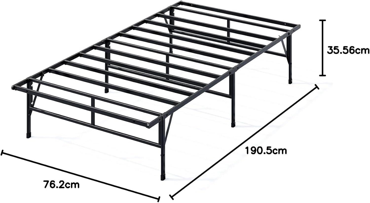 imageZINUS SmartBase Compack Mattress Foundation 14 Inch Metal Bed Frame No Box Spring Needed Sturdy Steel Slat Support Queen75 x 30