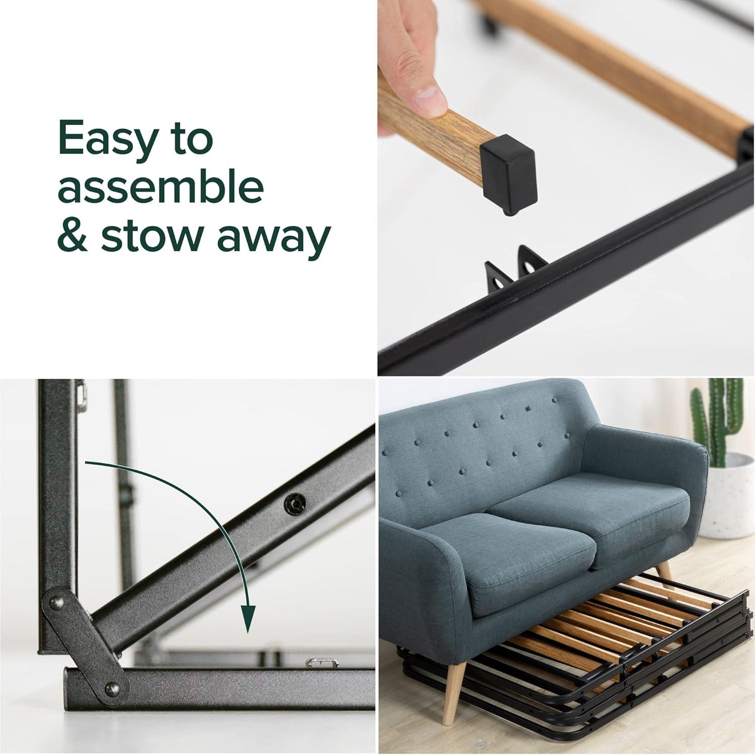 imageZINUS SmartBase Compack Mattress Foundation 14 Inch Metal Bed Frame No Box Spring Needed Sturdy Steel Slat Support QueenTwin XL