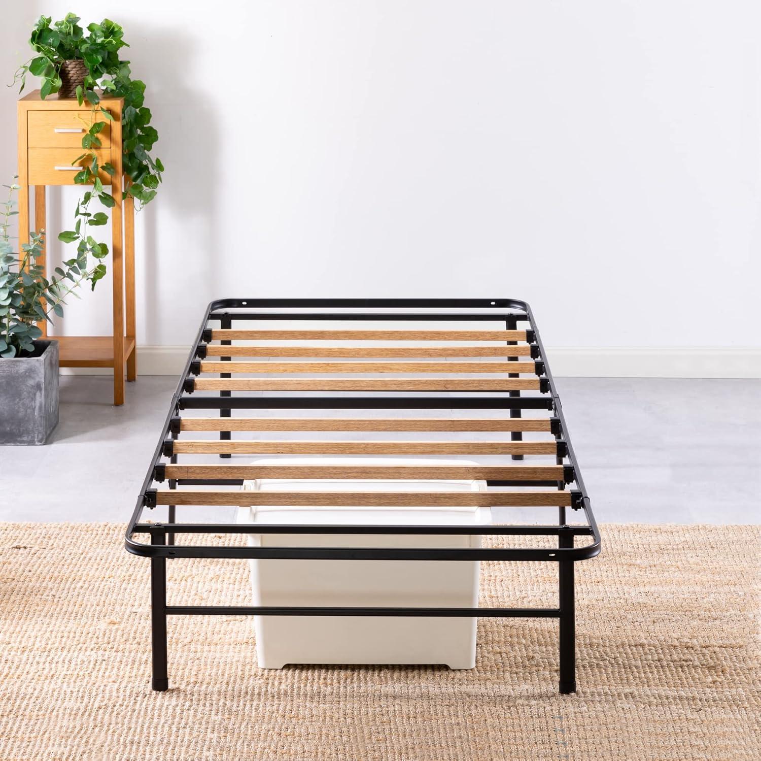 imageZINUS SmartBase Compack Mattress Foundation 14 Inch Metal Bed Frame No Box Spring Needed Sturdy Steel Slat Support QueenTwin XL