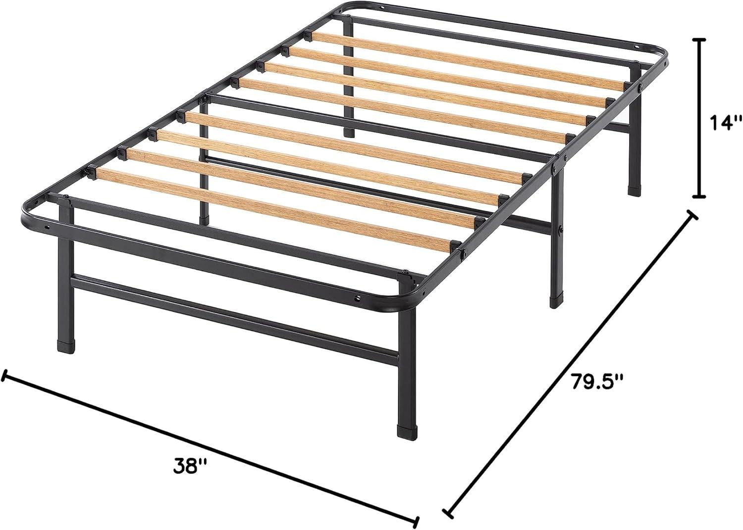 imageZINUS SmartBase Compack Mattress Foundation 14 Inch Metal Bed Frame No Box Spring Needed Sturdy Steel Slat Support QueenTwin XL