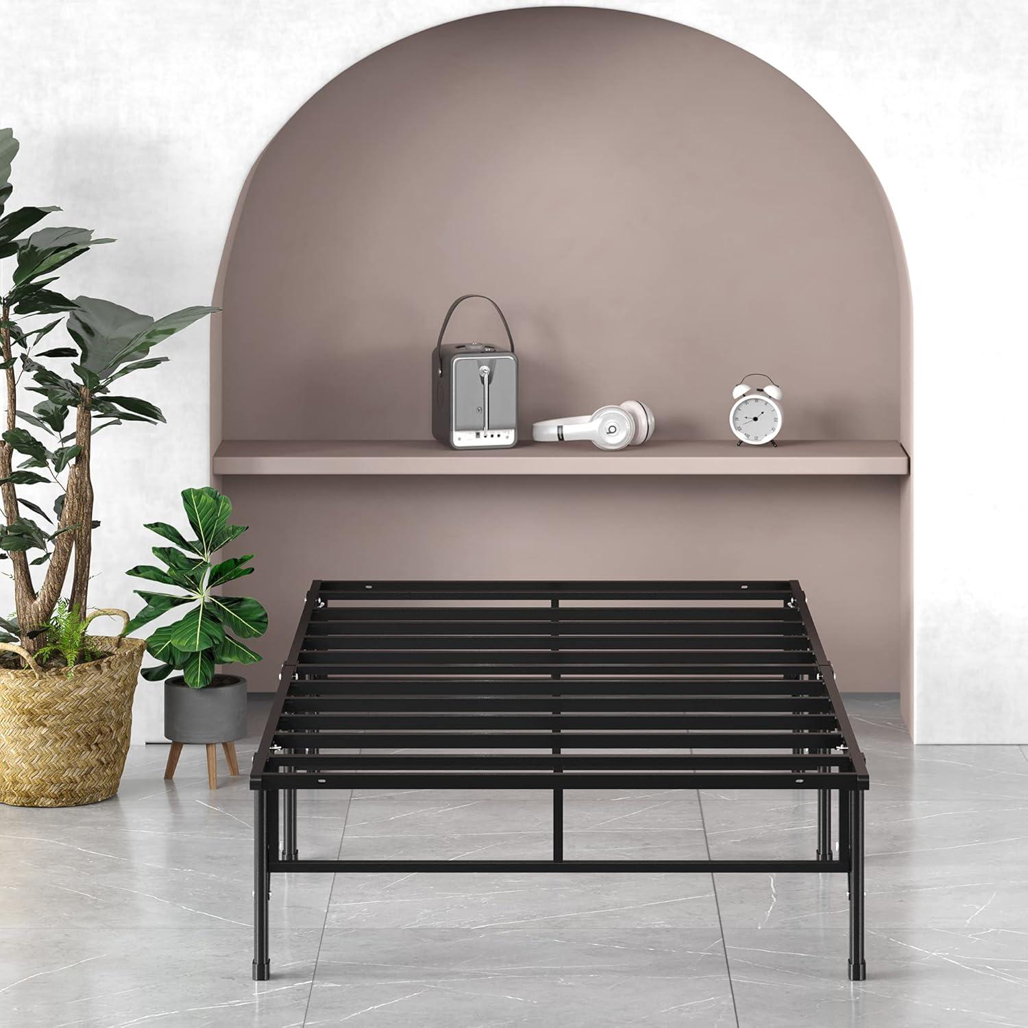 imageZINUS SmartBase Compack Mattress Foundation 14 Inch Metal Bed Frame No Box Spring Needed Sturdy Steel Slat Support QueenTwin XL