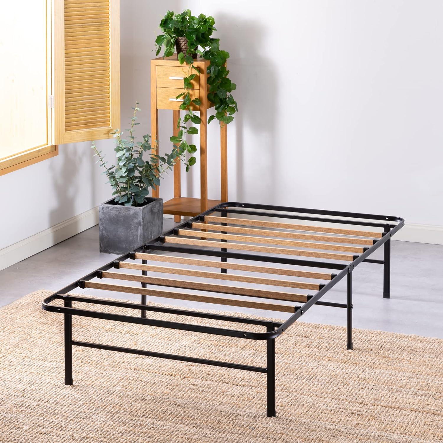 imageZINUS SmartBase Compack Mattress Foundation 14 Inch Metal Bed Frame No Box Spring Needed Sturdy Steel Slat Support QueenTwin XL