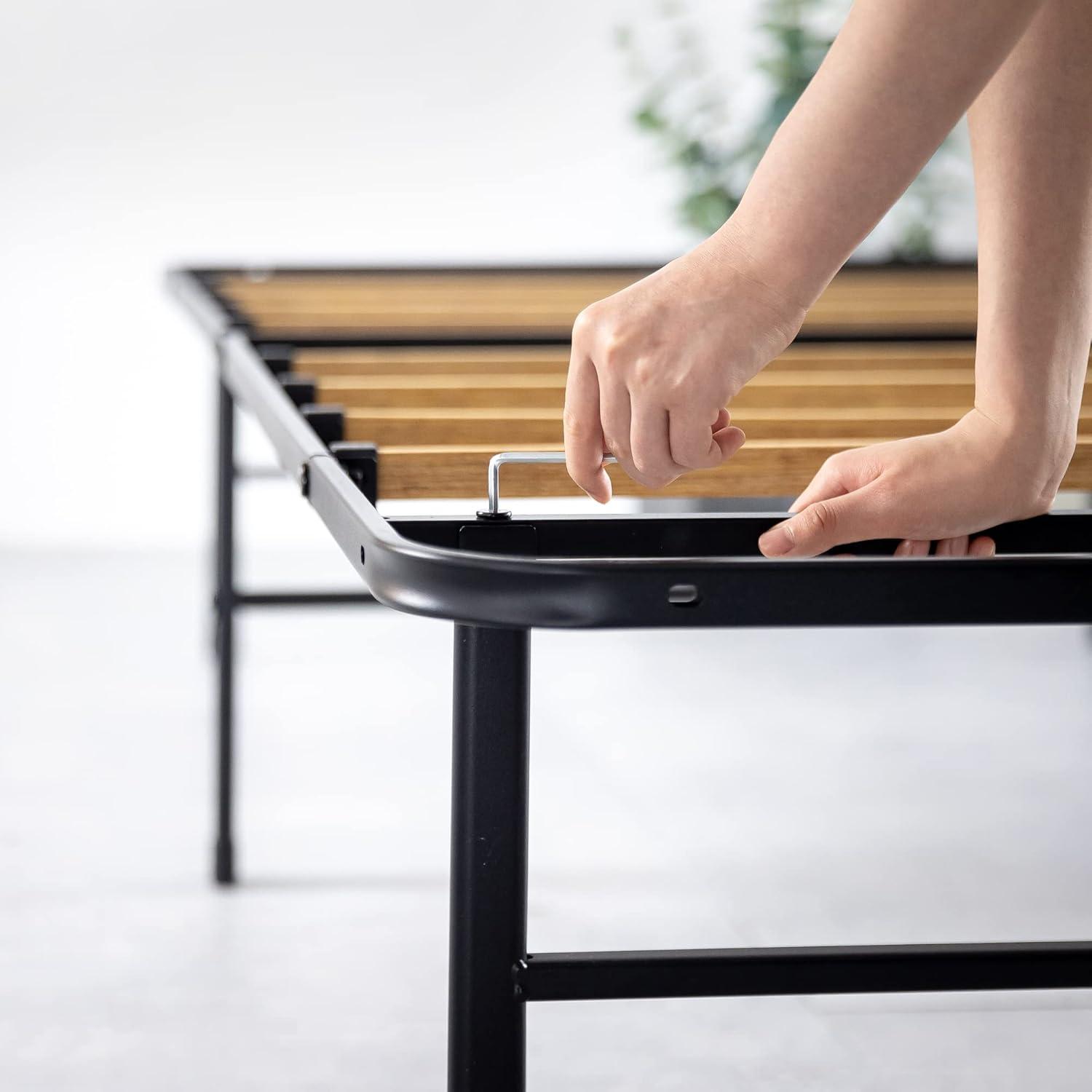 imageZINUS SmartBase Compack Mattress Foundation 14 Inch Metal Bed Frame No Box Spring Needed Sturdy Steel Slat Support QueenTwin XL