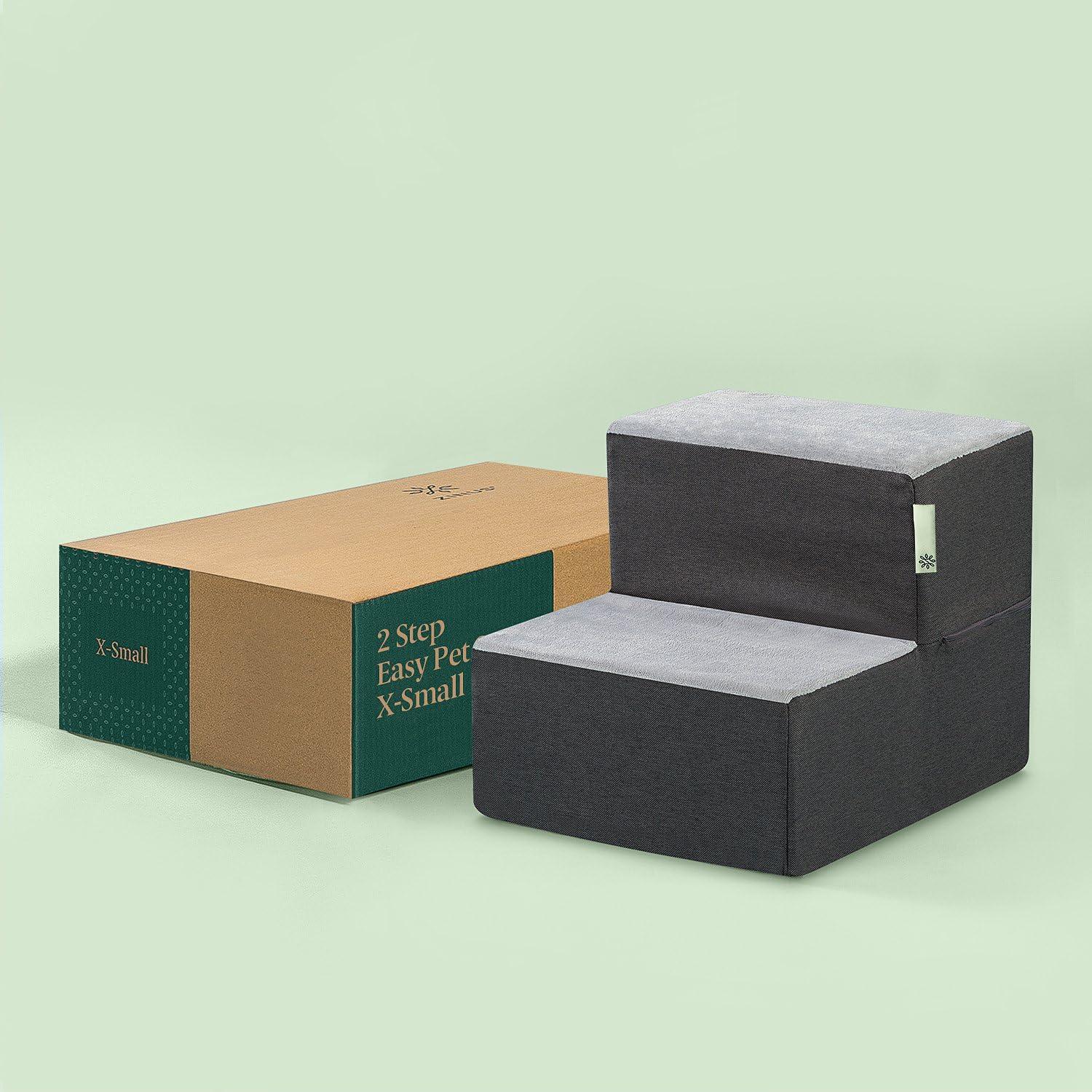 imageZinus 3 Step Easy Pet Stairs Pet Ramp Pet Ladder Medium GreyXSmall