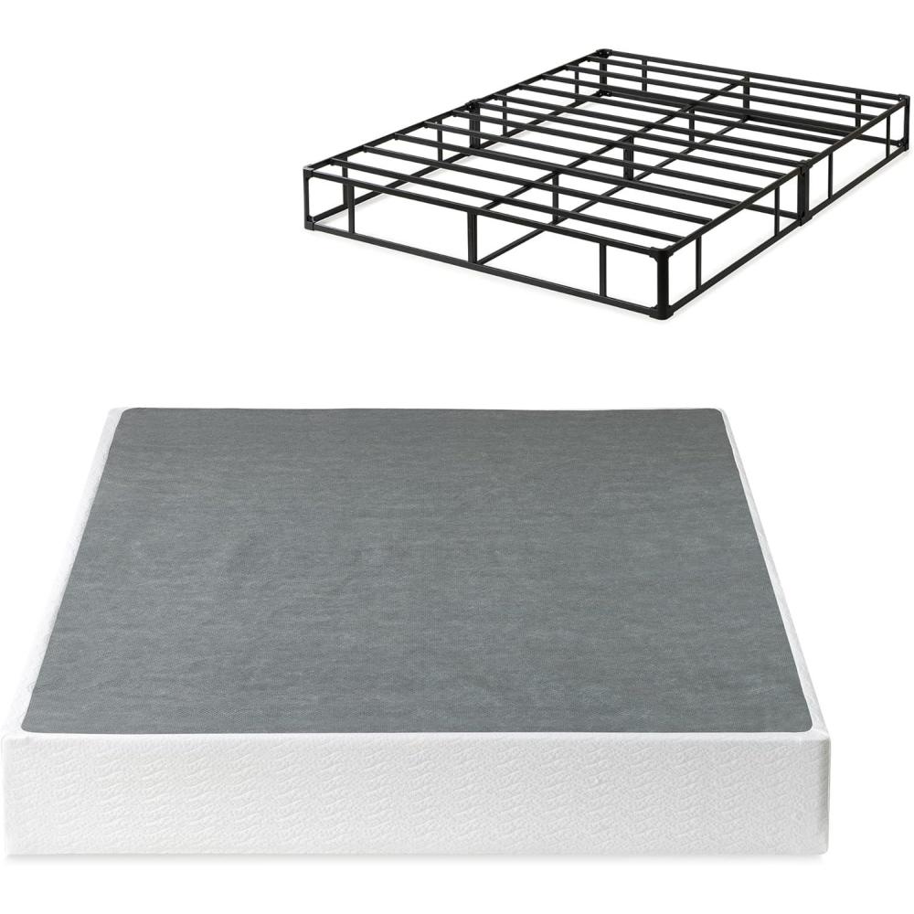 imageZINUS 9 Inch Metal Smart Box Spring Mattress Foundation Strong Metal Frame Easy Assembly KingCalifornia King