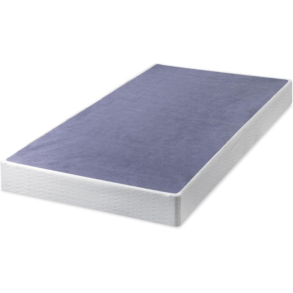 imageZINUS 9 Inch WonderBoxTM Smart Box Spring Quick Assembly Mattress Foundation Durable Metal Frame Twin GreyTwin XL