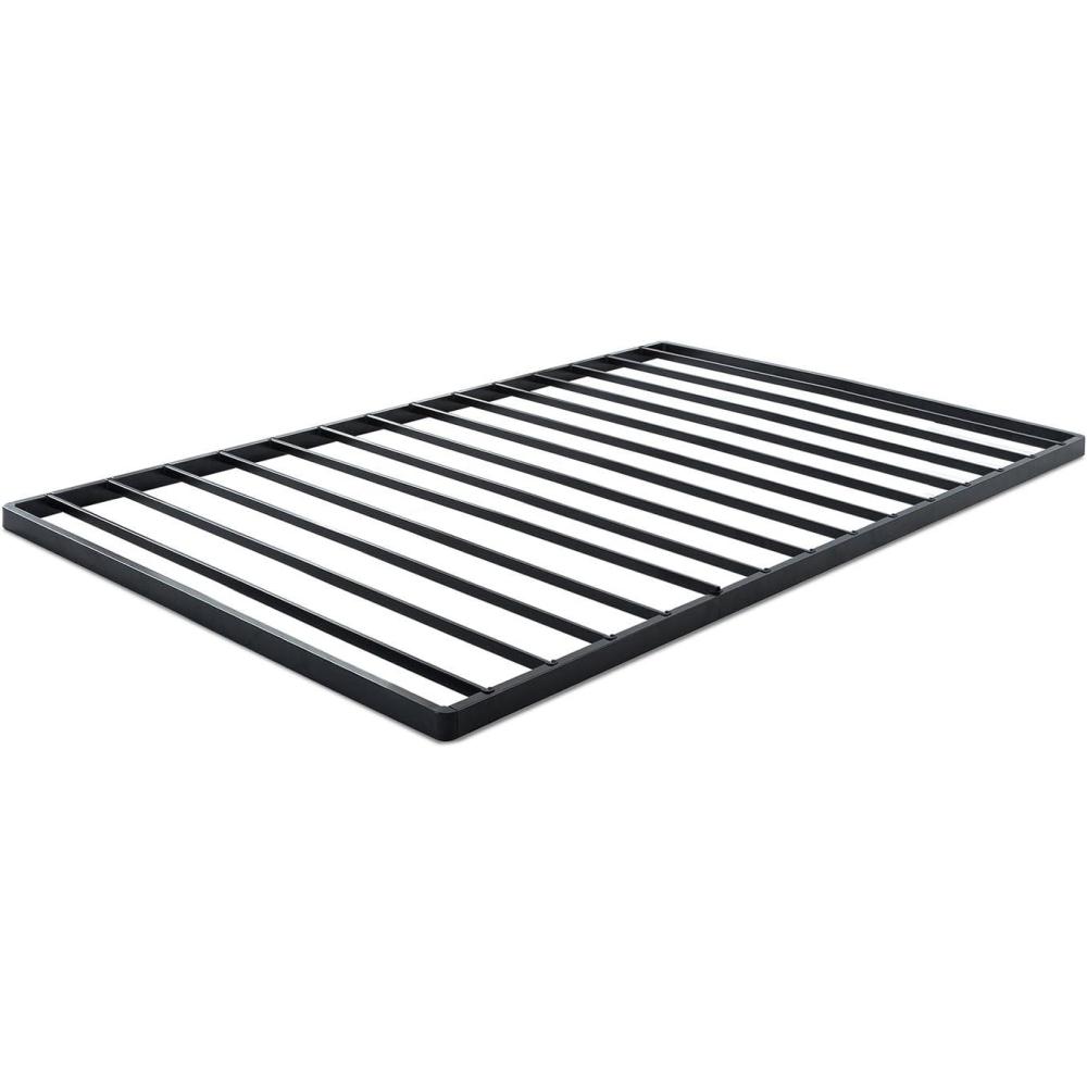 imageZINUS Quick Lock Bunkie Board Box Spring ampamp Bed Slat Replacement Metal Frame with Steel Slats Easy Assembly QueenBlack