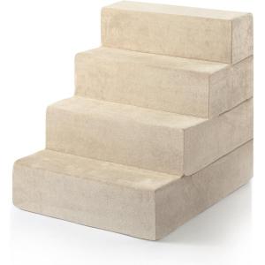 ZINUS Foam 13 Inch 2-Step Step Pet Stairs, Pet Ramp for Cats and Dogs, Extra Small, Beige(X-Large)